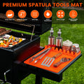 Silicone Grill Side Shelf Mat – Heat Resistant BBQ Tool Organizer